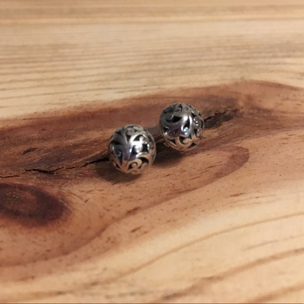 Sterling silver studs with cutouts